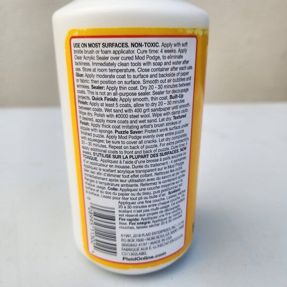 Mod Podge 16 oz Matte Sealer Mod Podge 16 oz Matte Sealer for Wood, Paper, Fabri - Picture 7 of 9